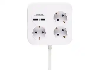 Clas Ohlson Grenuttag med usb-laddare 3-vägs erbjuda