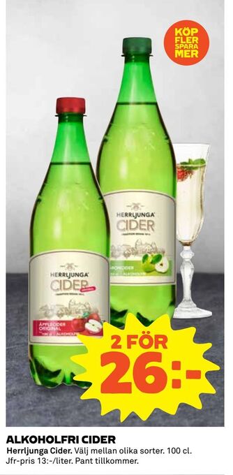 Coop Daglivs Alkoholfri cider erbjuda