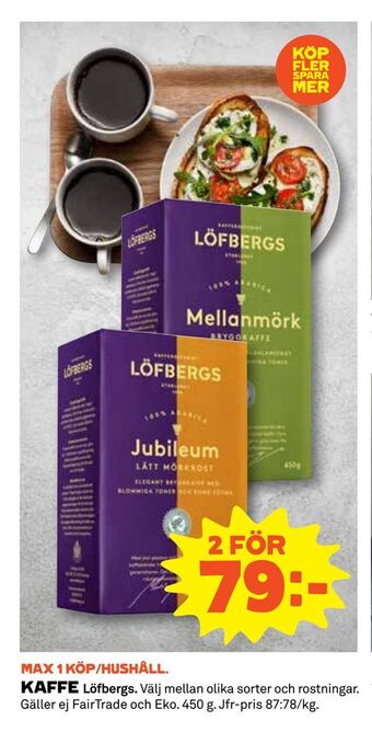 Coop Daglivs Kaffe erbjuda