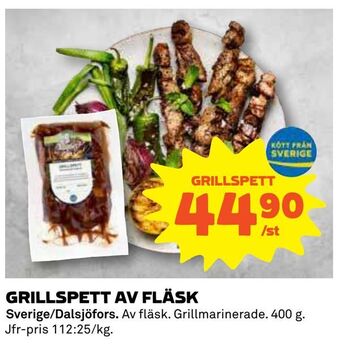 Coop Daglivs Grillspett av fläsk erbjuda