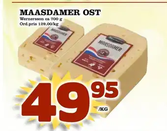 Din Mat Maasdamer ost erbjuda