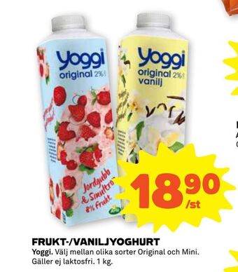 Stora Coop Frukt-/vaniljyoghurt erbjuda