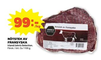 Stora Coop Nötstek av fransyska erbjuda