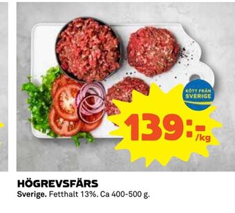 Coop Högrevsfärs erbjuda