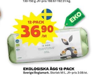 Stora Coop Ekologiska ägg 12-pack erbjuda