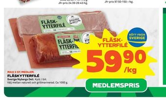 Stora Coop Fläskytterfilé erbjuda