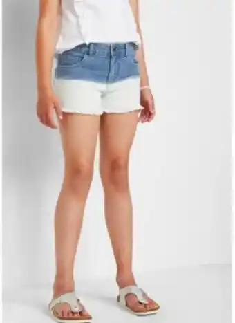 Bonprix Jeansshorts med dip dye-effekt för flickor erbjuda
