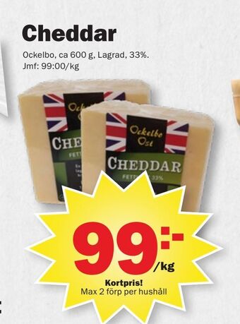 Pekås Cheddar erbjuda