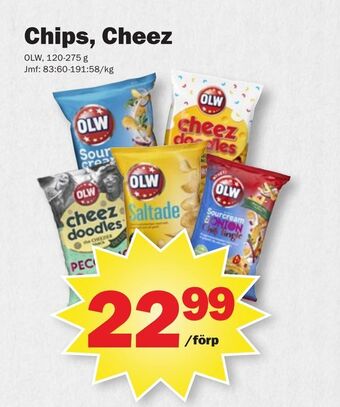 Pekås Chips, cheez erbjuda