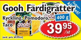 T-jarlen Gooh färdigrätter erbjuda