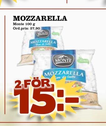 Supergrossen Mozzarella erbjuda