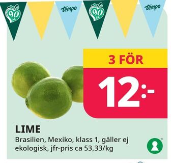 Tempo Lime erbjuda