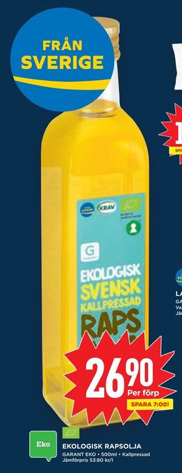 Willys Ekologisk rapsolja erbjuda