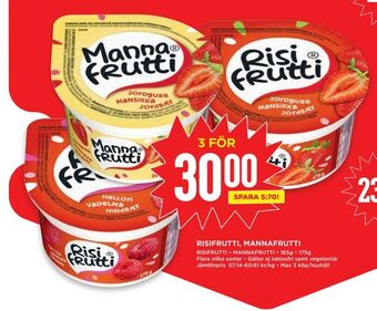 Willys Risifrutti, mannafrutti erbjuda