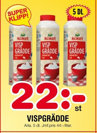 Nya Pulsen Vispgrädde erbjuda