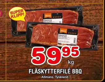 Fläskytterfilé bbq