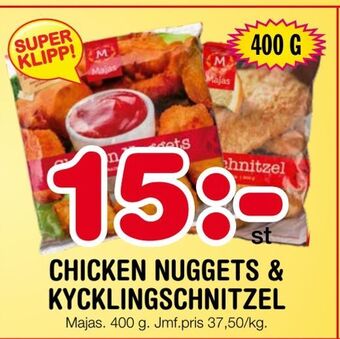 Nya Pulsen Chicken nuggets & kycklingschnitzel erbjuda
