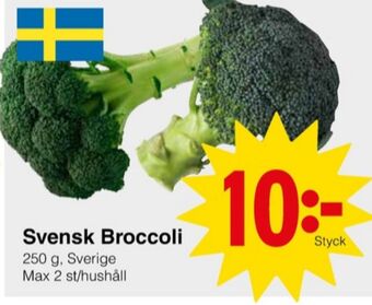 Matöppet Broccoli erbjuda