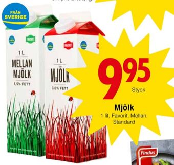 Matöppet Favorit mellanmjölk erbjuda
