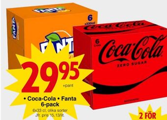 Matöppet Coca cola läskedryck erbjuda