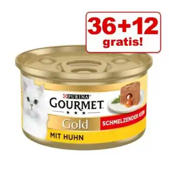 36 + 12 på köpet! 48 x 85 g gourmet gold kattmat