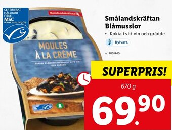 Lidl Smålandskräftan blåmusslor erbjuda