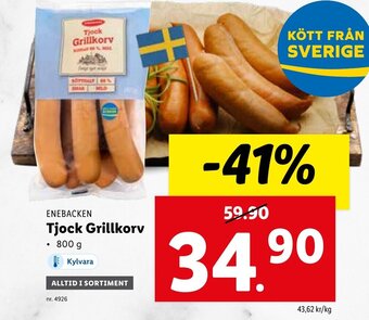 Lidl Tjock Grillkorv erbjuda