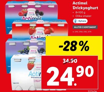 Lidl Actimel Drickyoghurt erbjuda
