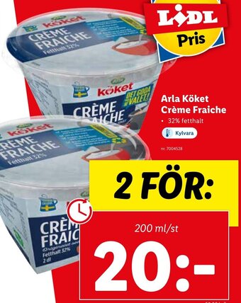 Lidl Arla Köket Crème Fraiche erbjuda
