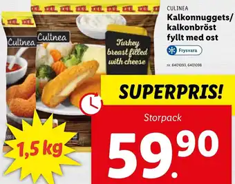 Lidl Kalkonnuggets Kalkonbröst Fyllt med Ost erbjuda
