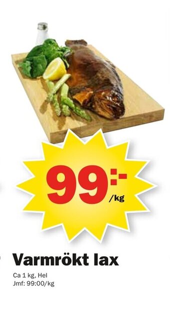 Pekås Varmrökt lax erbjuda