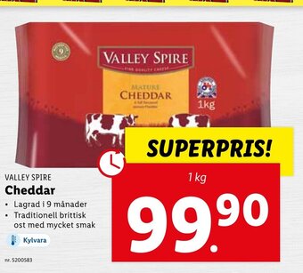 Lidl Valley Spire Cheddar erbjuda