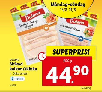 Lidl Skivad Kalkon/Skinka erbjuda