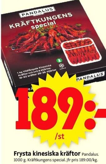 ICA Supermarket Frysta Kinesiska Kräftor erbjuda