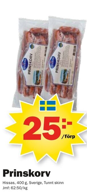 Pekås Prinskorv erbjuda