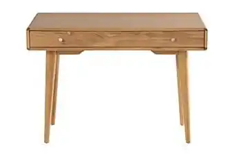 Furniturebox Babbie skrivbord 110 cm med förvaring låda massiv ek/brun erbjuda