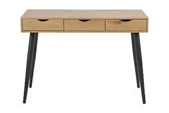 Dikzo skrivbord 110 cm med förvaring 3 lådor beige/svart