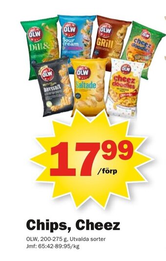 Pekås Chips, Cheez erbjuda