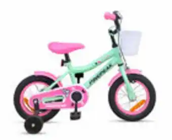 Pinepeak barncykel fjäril 12 tum, rosa/grön