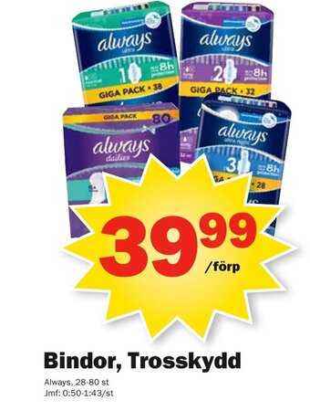 Pekås Bindor, Trosskydd erbjuda