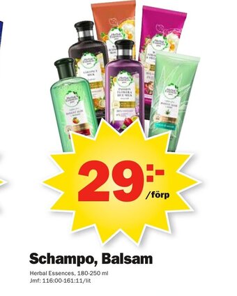Pekås Schampo, Balsam erbjuda