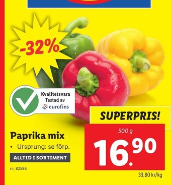 Lidl Paprika Mix erbjuda