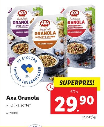 Lidl Axa Granola erbjuda