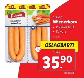 Lidl Wienerkorv erbjuda