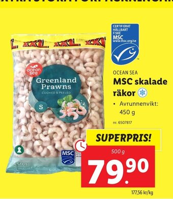 Lidl MSC Skalade Räkor erbjuda