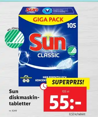 Lidl Sun Deskmaskin-Tabletter erbjuda