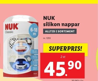 Lidl NUK Silikon Nappar erbjuda