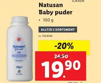 Lidl Natusan Baby Puder erbjuda