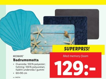Lidl Badrumsmatta erbjuda