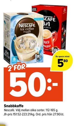 Coop Extra Snabbkaffe erbjuda
